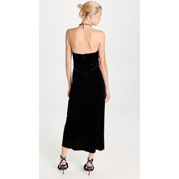NWT Veronica Beard Josette Embellished Velvet Midi Dress Size 8 Black #2K455 - Picture 4 of 14